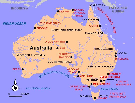 Australien Landkarte Australien Landkarte